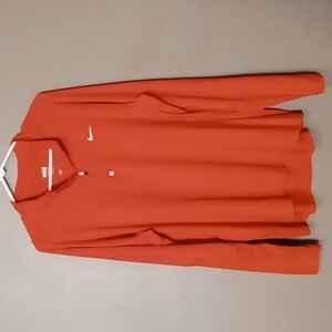 Nike Fit Dry Bright Red Orange Half Zip Pull Over XL